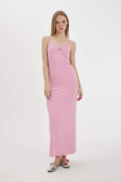 DeFacto Coool V-Neck Slim Fit Maxi Dress - Strappy D3608Ax24Sm