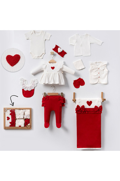 Pure Kids Store Kutulu %100 Organik Pamuk 10 Parça Kız Bebek Lottie Aşk Temal...