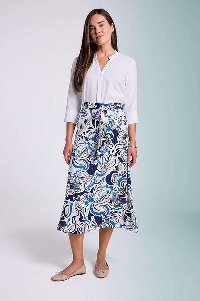 DeFacto Patterned A-Line Midi Skirt C8722Ax24Sm