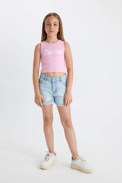 DeFacto Tricou Barbie pentru fete cu decolteu rotund C5952A824HS