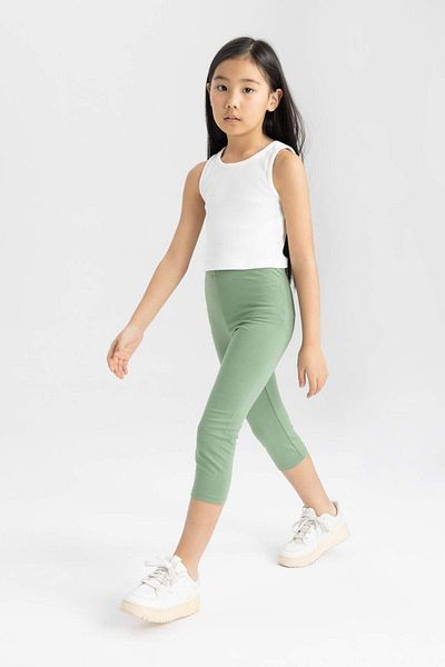 DeFacto Dziewczęce legginsy midi Basic proste B5656A824SM