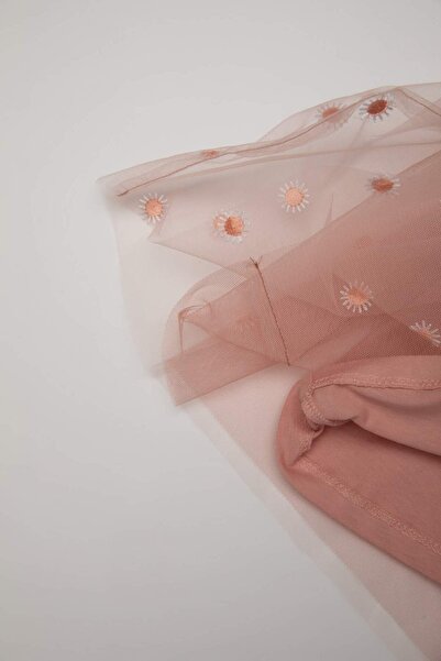 DeFacto Tylové šaty bez rukávů s květinovým potiskem pro holčičku - C7179A524SM