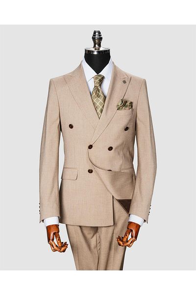 echol Ech. 513 Pinstripe Double Breasted Suit
