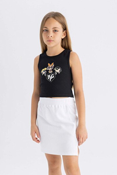 DeFacto Kız Çocuk PowerPuff Girls Bisiklet Yaka Atlet C5951A824HS