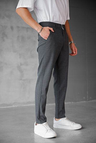 MODAMESTO Чоловічі брюки Slim Fit антрацитового кольору