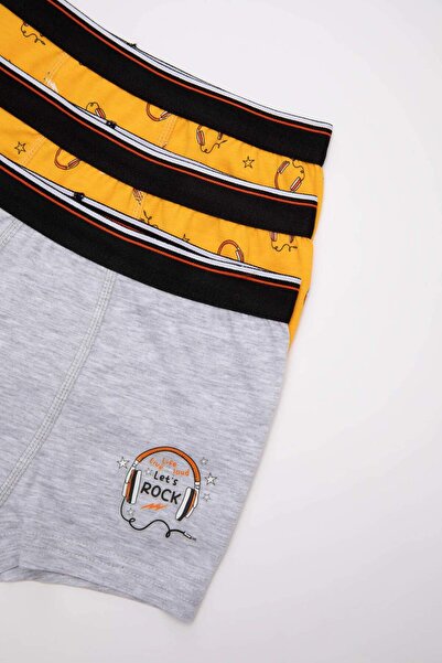 DeFacto Erkek Çocuk Desenli 3lü Boxer C7754A824SM