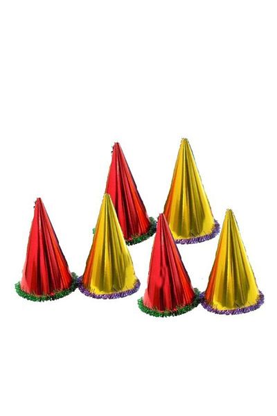 partidolu Cardboard Cone Cowl Hat for New Year and Party 10 Pieces