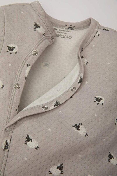 DeFacto Chlapecká 3dílná sada kombinézy s dlouhým rukávem a krátkým rukávem na patentky Body Baby Bib C2809A524SP