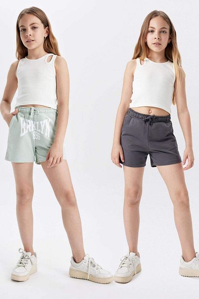 DeFacto Girl's Printed 2-Piece Shorts Z8047A624Sm