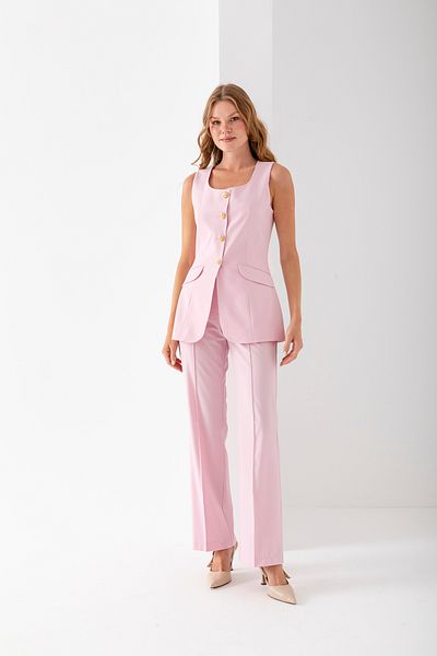 VUNTAL Metal Buttoned Vest Double Suit
