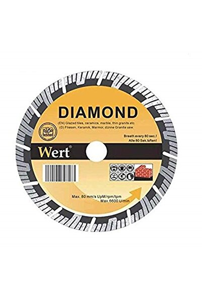 WERT W 2713/125 Süper Turbo Elmas Tesetere, Turuncu/gri, 125mm