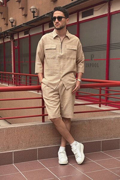 inpool Seersucker Woven Summer Oversize Zippered G12-297 Color Set