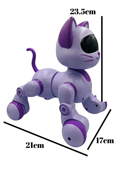 Boratila Toys Uzaktan Kumandalı Şarjlı Çok Fonksiyonlu Eğitici ve Öğretici İnteraktif Akıllı Robot Kedi