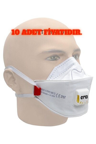 VATAN TRAFİK MALZEMELERİ Era Toz Maskesi 9310 Premium Serisi Ventilli Konik EFEfp3 V Nr D 10 Li Paket.