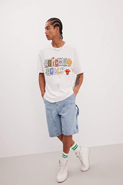 DeFacto Μπλουζάκι DeFactoFit NBA Chicago Bulls με κοντό μανίκι με λαιμόκοψη B9884AX24SM