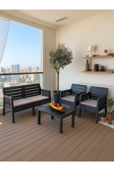 MOBETTO Ada 2+1+1+S Bahçe Takımı / Balkon - Bahçe - Teras Mobilyası