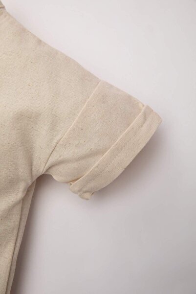 DeFacto Baby Boy 2-Piece Set Linen Short Sleeve T-Shirt Shorts C5181A524Sm