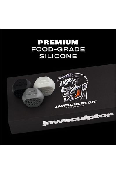 JAWSCULPTOR Set of 6 Silicone Devices for Jawline Definition and Facial Muscle Development - Jaw Sculptor