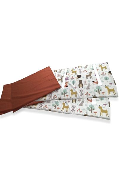 Bebek Özel Baby Kids Crib Edge Protection 90x190 For Montessori (4 PIECES) Nature Orange