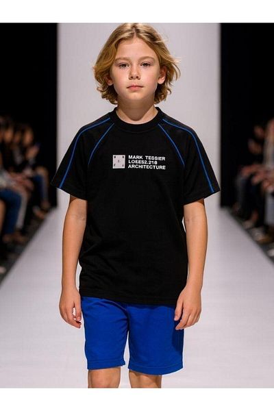 Zekids Tricou cu design supradimensionat scris pentru copii