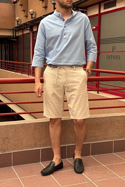 inpool Ανδρικά, Δαντέλα στη μέση, Λινά εμφάνιση, Κανονική εφαρμογή, Παλιά χρηματική κουλτούρα, Σορτς 167-1