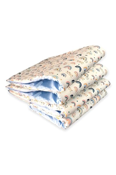 Bebek Özel حماية حافة سرير الأطفال مقاس 70 × 130 لسرير الأطفال (4 قطع) أزرق ق...