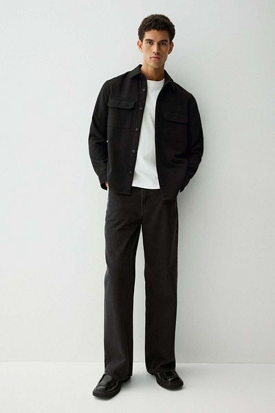 H&M Regular Fit Felted overshirt