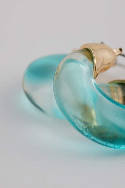 DeFacto Women's Blue Hoop Earrings D0149Axns