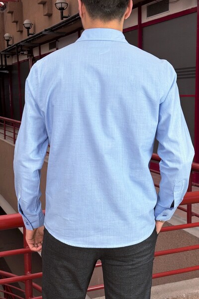 inpool Ανδρικό, Πουκάμισο γιακά, Κανονική Εφαρμογή, Βαμβάκι, Λινό υφαντό, Old Money Culture, Λεπτομέρεια κεντήματος Πουκάμισο G10