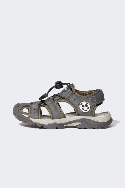 DeFacto Boys Velcro Serrated Sole Faux Leather Sandals B8776A824Sm