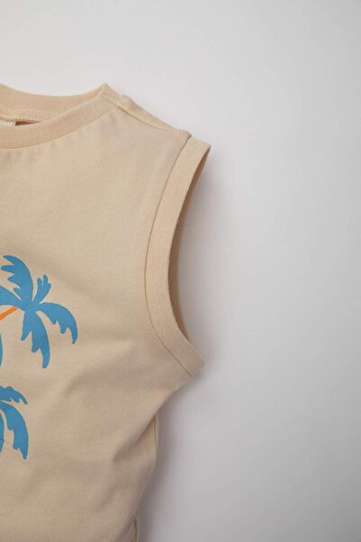 DeFacto Erkek Bebek Bisiklet Yaka Baskılı Atlet C3988A524HS