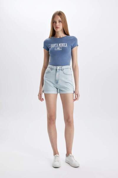 DeFacto Tricou cu mânecă scurtă cu gât turnat și imprimat C9331AX24SM