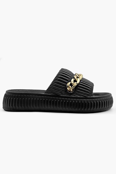 CARLA BELLA Women's Slippers Chain Accessory Detailed Stylish Women's Slippers Eva