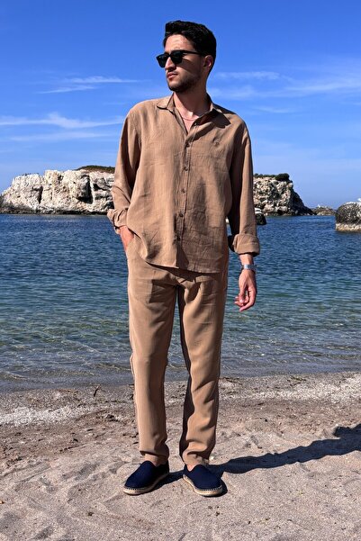 inpool Men'S, Modal, Old Money Culture, Regular Fit, Hi-Quality Shirt-Pants Suit G15-304