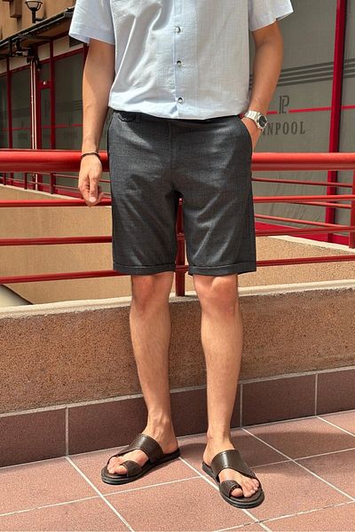 inpool Men'S, Pocket Detail, Plaid Pattern, Old Money Culture Shorts-Bermuda 247