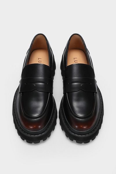 Lufian Denis Women's Leather Shoes Burgundy