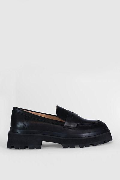 Lufian Black Denim Women's Leather Shoes