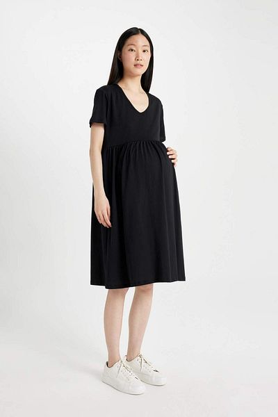 DeFacto Regular Fit Short Sleeve Short Size Maternity Dress X6046AZ24SM