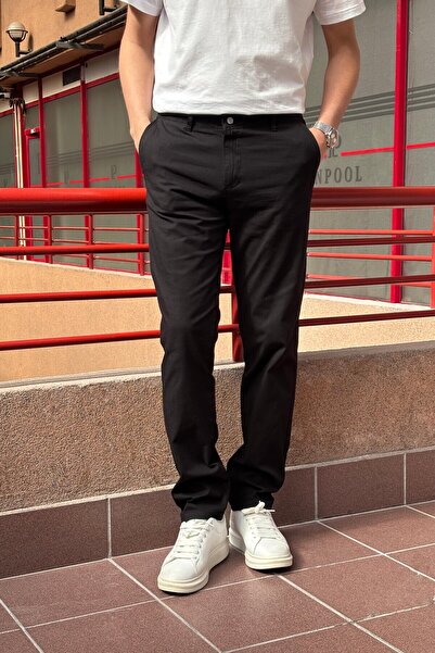 inpool Erkek, Keten dokuma, Pamuklu kumaş, Regular fit, Mevsimlik Pantolon 294