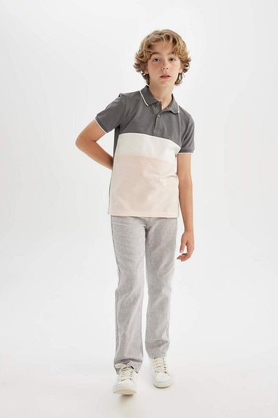 DeFacto Boy's Polo Neck Pique Short Sleeve T-Shirt C2603A824Sm