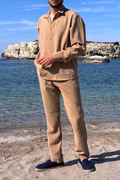 inpool Men'S, Modal, Old Money Culture, Regular Fit, Hi-Quality Shirt-Pants Suit G15-304