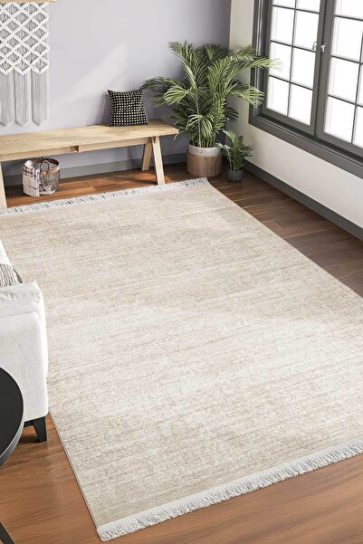 Decomia Home Saçaklı Dijital Kaymaz Yıkanabilir Salon Halısı Mutfak Halısı Koridor Halısı Halı Yolluk