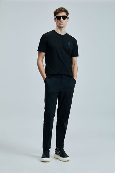 Lufian Peace Modern Graphic T- Shirt Black