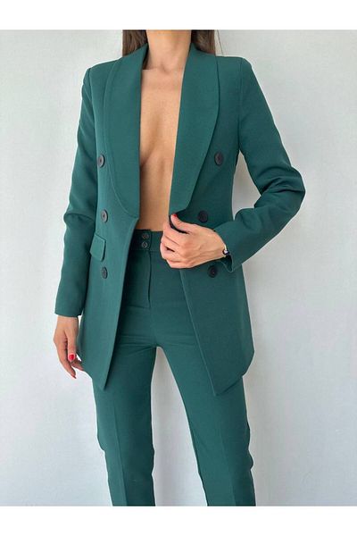 Moda İkra طقم بنطلون وسترة بأزرار