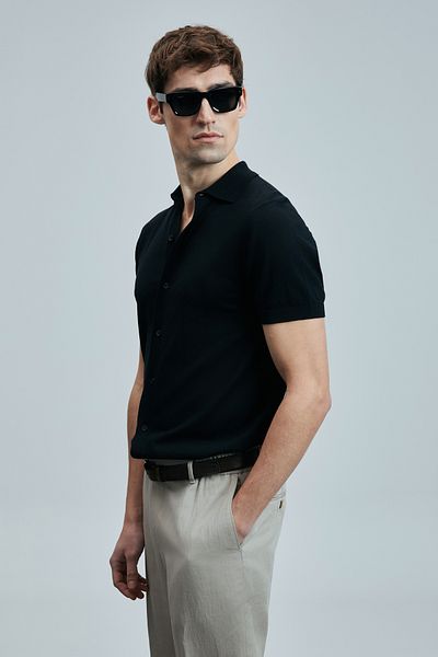 Lufian Hector Men's Modal Blend Sweater Black