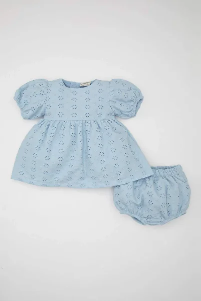 DeFacto Baby Mädchen 2 Stück Set Brode Kurzarm Kleidung Höschen C2668A524SM
