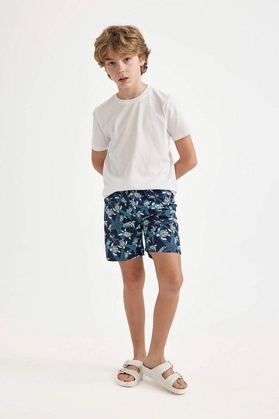 DeFacto Pantaloni scurți de mare cu model pentru băiat C3565A824HS