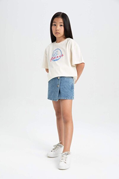 DeFacto Κοντομάνικο μπλουζάκι για κορίτσι Looney Tunes Oversize Wide Fit Crew C4824A824SM