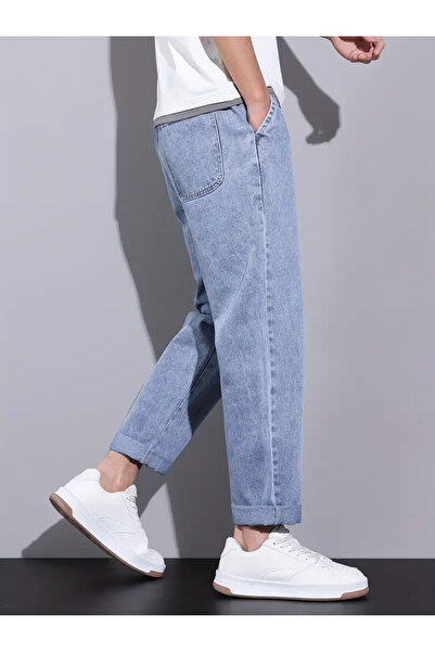 Estate İnverno İp Bağlamalı Regular Buz Mavi Kot Pantolon