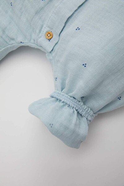 DeFacto Kız Bebek Yeni Doğan Kısa Kollu Puantiye Müslin Tulum C2670A524SM